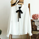 Chiffon Collar Casual Shirt for Women - Heya Korea Long Sleeve / L Shirts